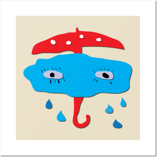 Mushroom umbrella for shiny rainy days Posters and Art